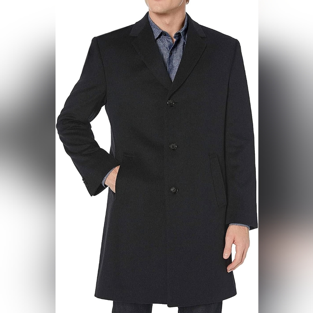 Kenneth Cole Reaction Overcoat, Black 42R